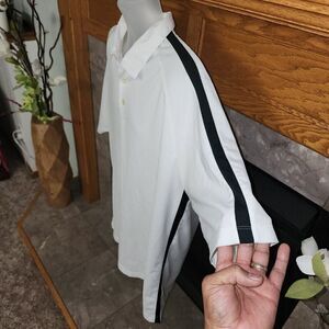 Nike Golf Polo Shirt Solid White Dri Fit Performance Men's